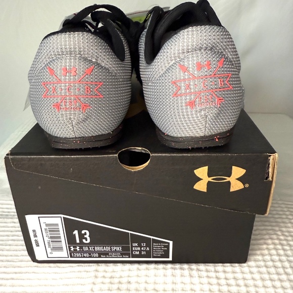 Under Armour XC Brigade Spikes, Grey and Black, 13 - Picture 4 of 9